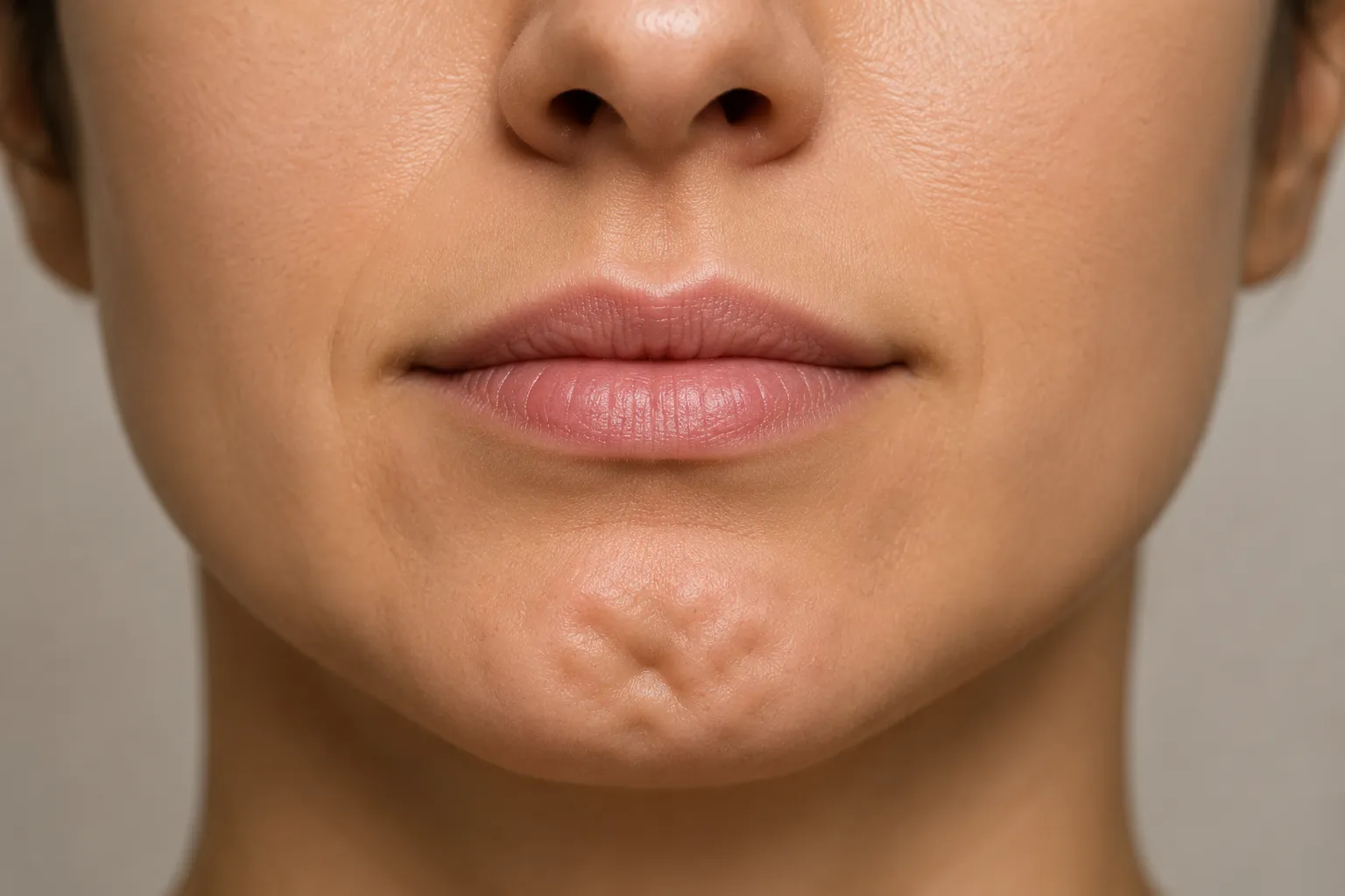 Dimpled chin orange-peel texture treatment Newcastle